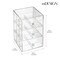mDesign Wide Plastic Tea Organizer Tower for Kitchen, 3 Drawers - 2 Pack